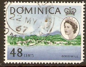 Dominica 1963 48c Green, blue and black. SG174.